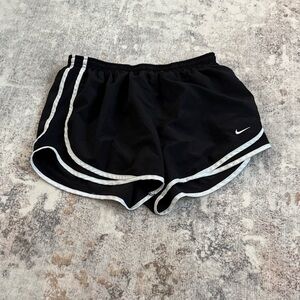 Nike Women's Black and White Athletic Shorts